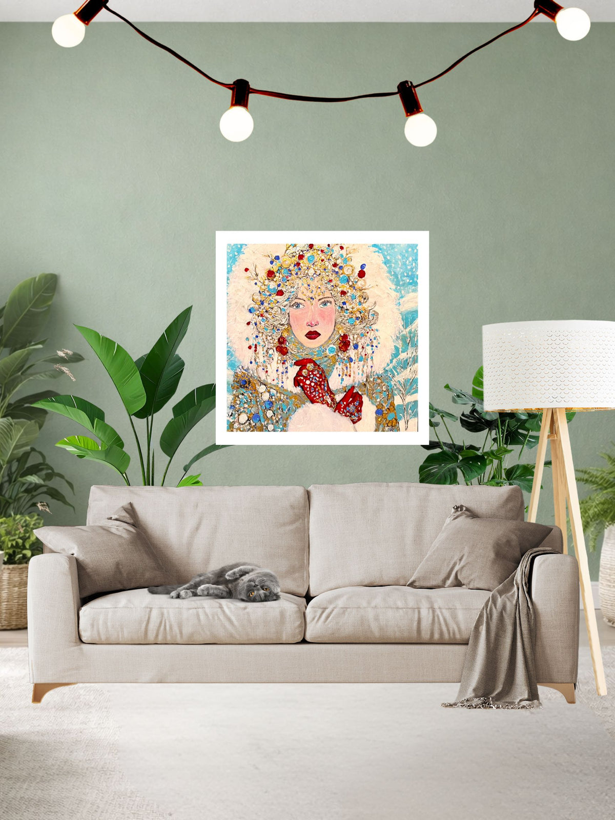 The Queen of Winter| Snow Beauty| Jewel Art| Giclee Paper- Wood- Metal- Canvas