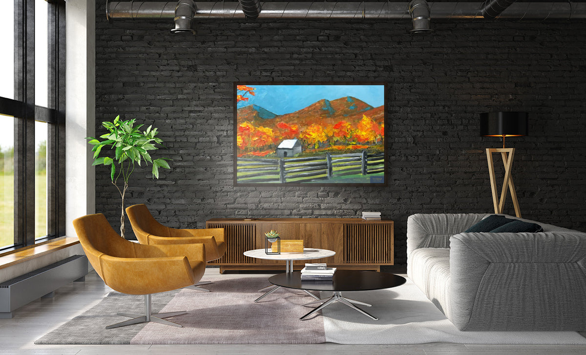 Mountain Views| Autumn Trees| Giclee Paper- Wood- Metal- Canvas