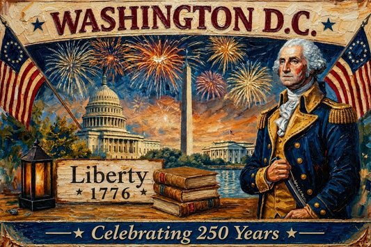 Washington DC- Celebrating 250 Years of Liberty| Patriotic Print| Fireworks Art| Prints, Canvas, Wood, or Metal Art