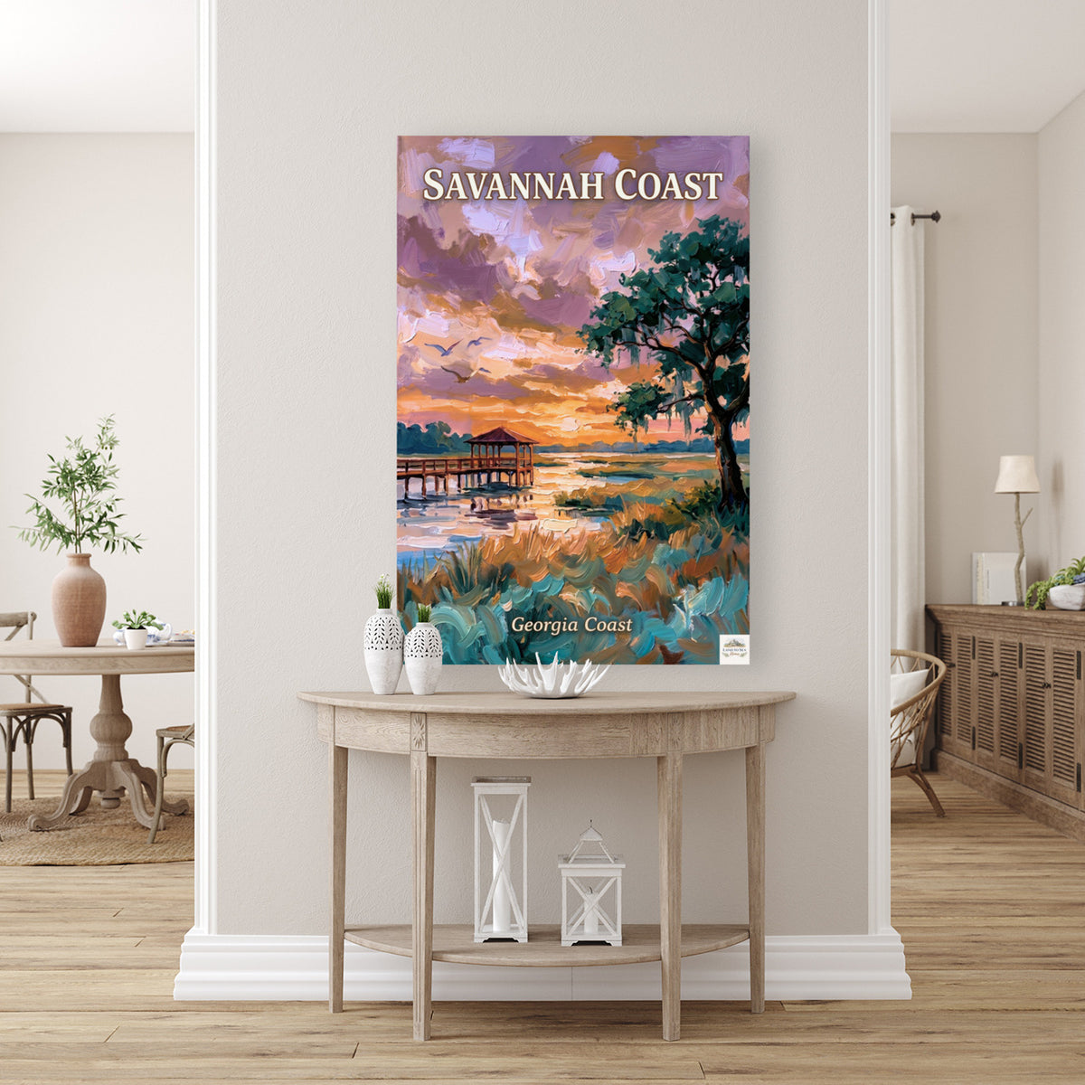 Savannah Coast at Sunset| Georgia Print| Lowlands Art| Giclee Paper- Wood- Metal- Canvas