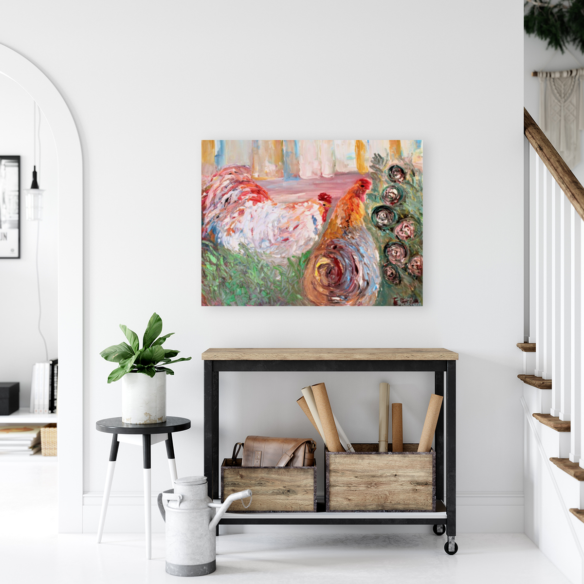 Fancy Feathers and Flowers-Animal-Prints, Canvas, Wood, or Metal Art