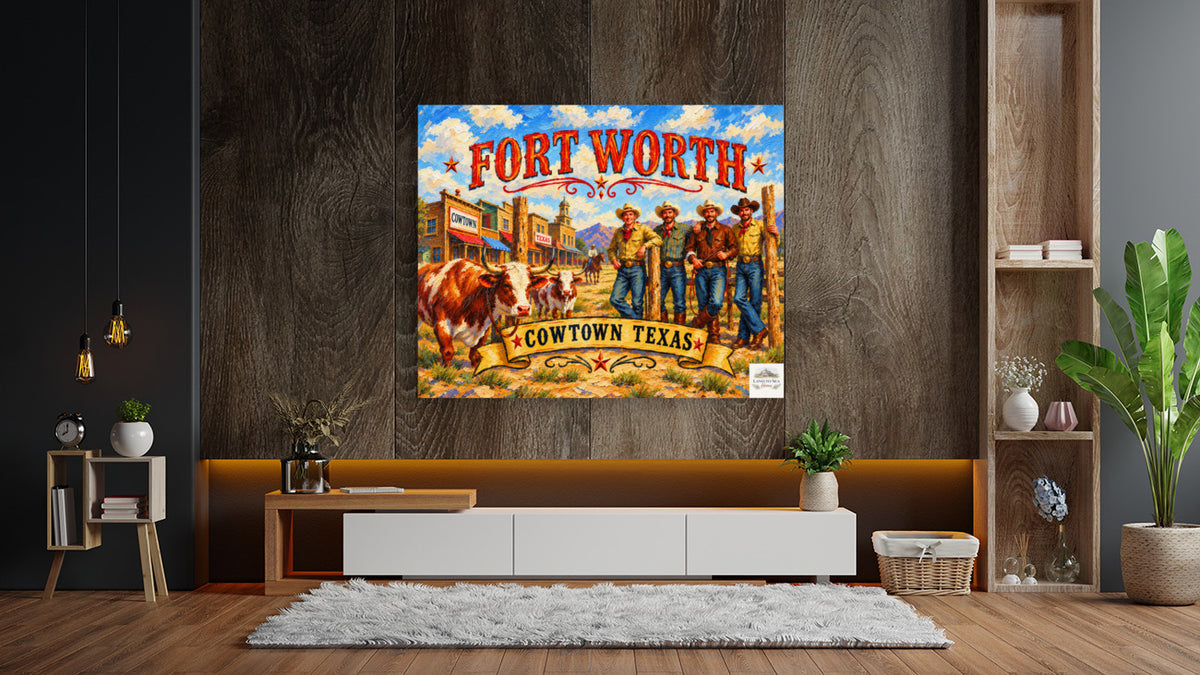 Ft. Worth Cowtown Texas| Western-Art-Animal|  Prints, Canvas, Wood, or Metal Art