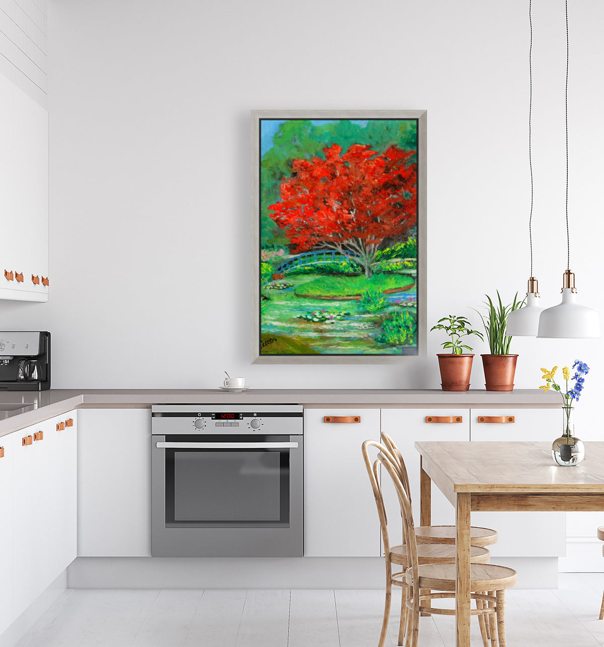 Garden Red Beauty| Japanese Maple Tree Art| Giclee Paper- Wood- Metal- Canvas