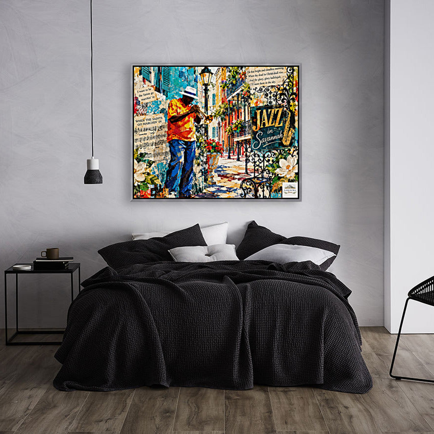 Savannah Jazz & Southern Soul | Vintage Music Collage Art | Giclée Paper • Wood • Metal • Canvas