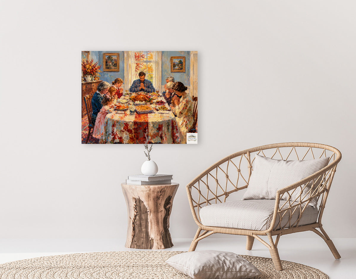 Happy Thanksgiving Give Thanks| Celebrate The Holiday- Giclee Paper- Wood- Metal- Canvas