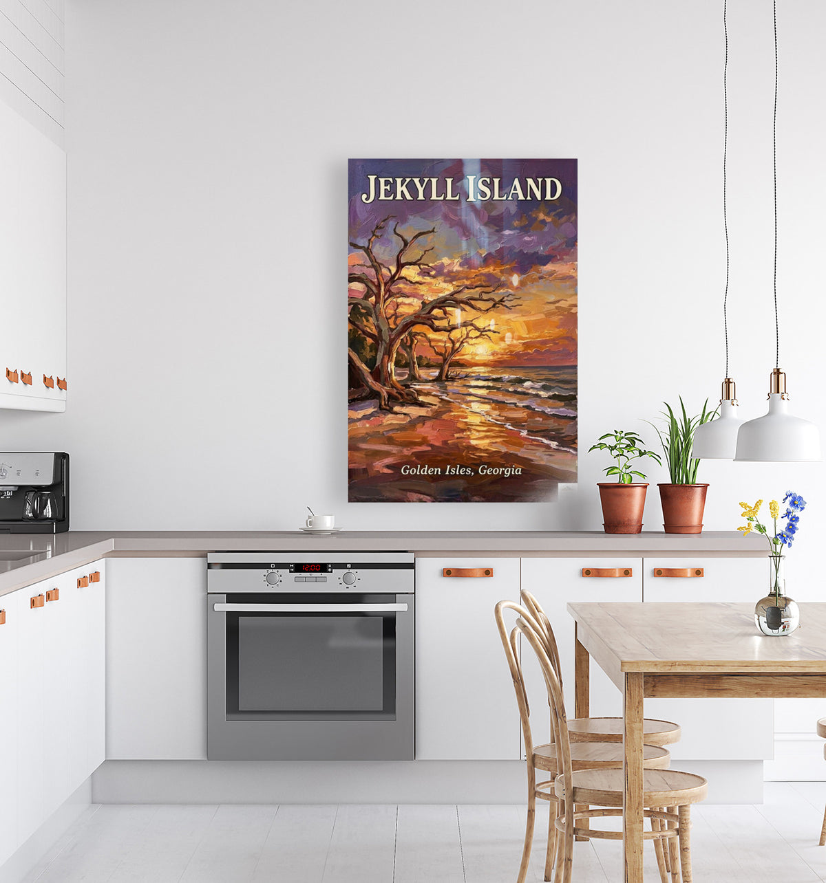 Jekyll Island |Driftwood Print| Beach at Sunrise| Ocean Beach Art Print| Travel Poster| Giclee Paper- Wood- Metal- Canvas