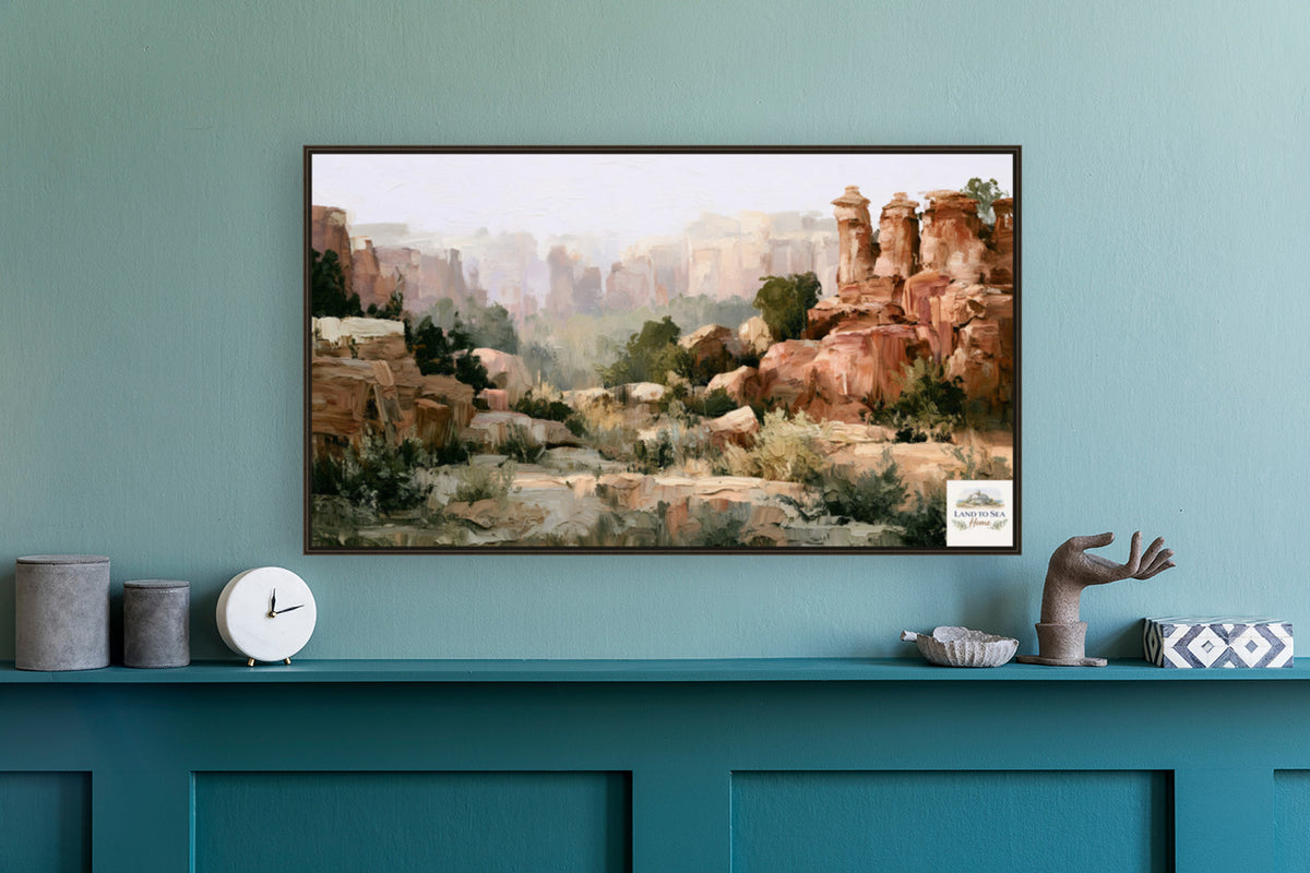 Utah Canyon Morning | Impressionist Desert Landscape Art | Giclee Paper • Wood • Metal • Canvas
