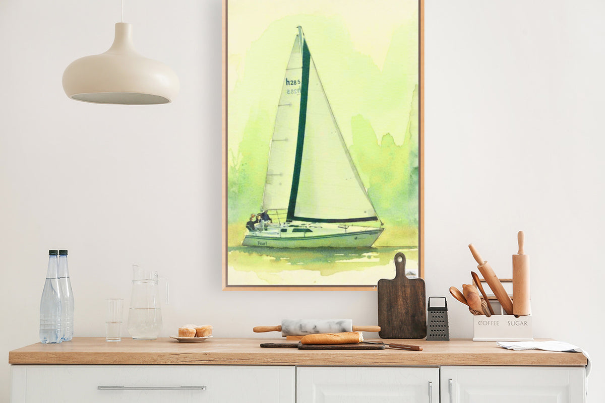 Sailing Boat Race| Water Sports Art| Giclee Paper- Wood- Metal- Canvas