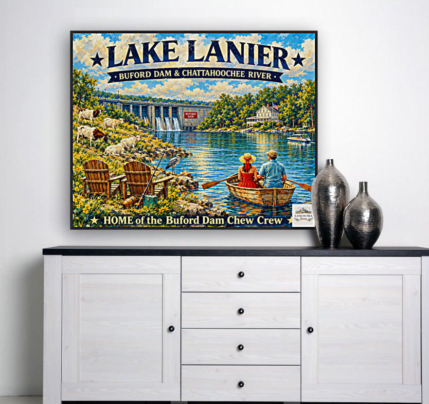 Lake Lanier Home of the Buford Chew Crew| Lake Living| Prints, Canvas, Wood, or Metal Art
