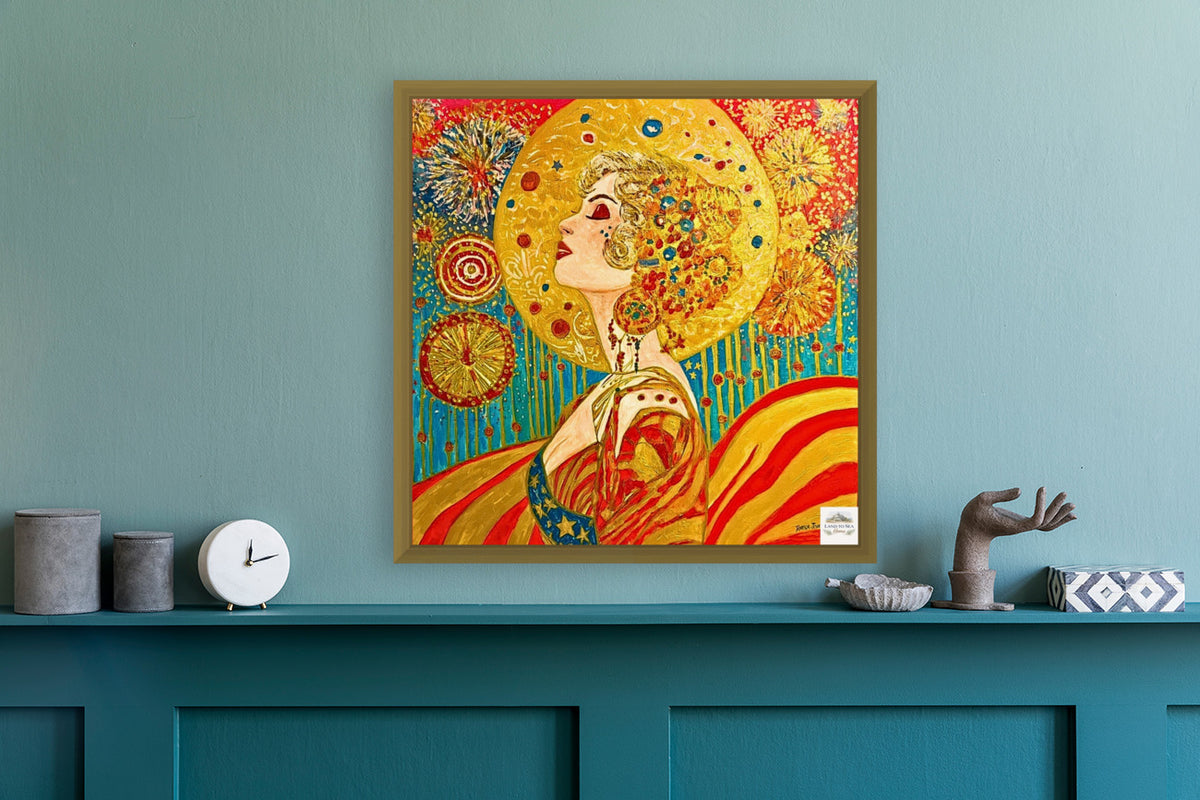 Miss Liberty | Original Teresa Johnson Patriotic Art Print | Lady Liberty Americana Wall Art | Giclée Paper • Wood • Metal • Canvas