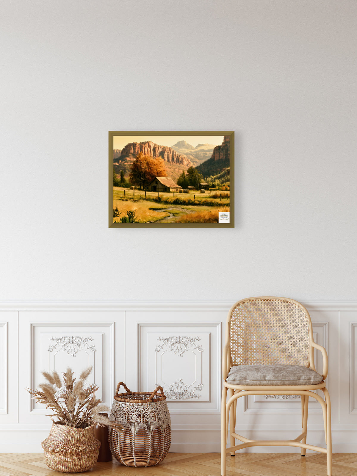 Autumn Beneath The Mountains | Impressionist Mountain Landscape Art | Giclée Paper • Wood • Metal • Canvas