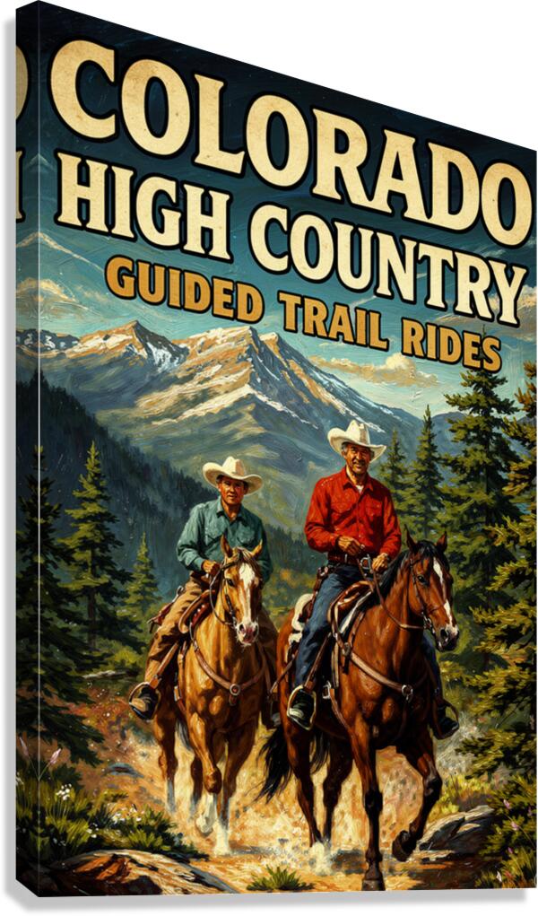 Colorado High Country| Animal-Horse Riding- Art Giclee Paper- Wood- Metal- Canvas
