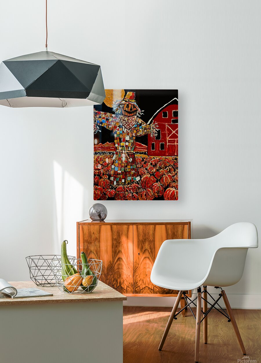 Scary Scarecrow- Farm| Autumn Art| Halloween Pumpkins| Giclee Paper- Wood- Metal- Canvas