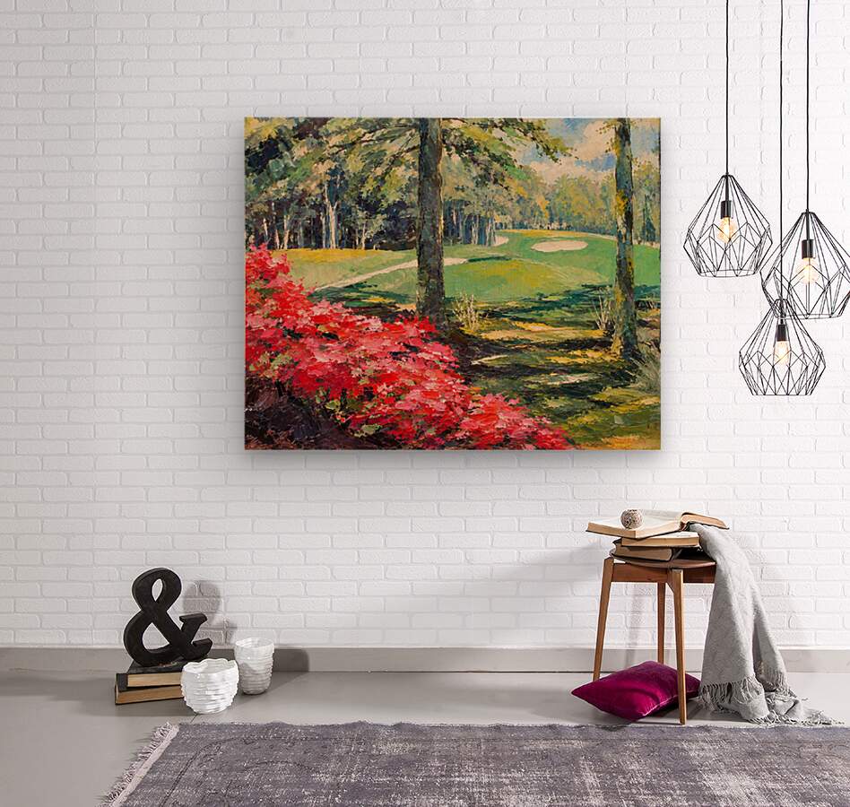 Azaleas Along the Fairway | Southern Golf Course Art | Giclée Paper • Wood • Metal • Canvas