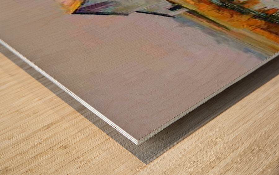 Still Water Farm – Impressionist Barn Reflection Painting, Farmhouse Wall Art, Giclée on Canvas, Wood, Metal & Fine Art Paper
