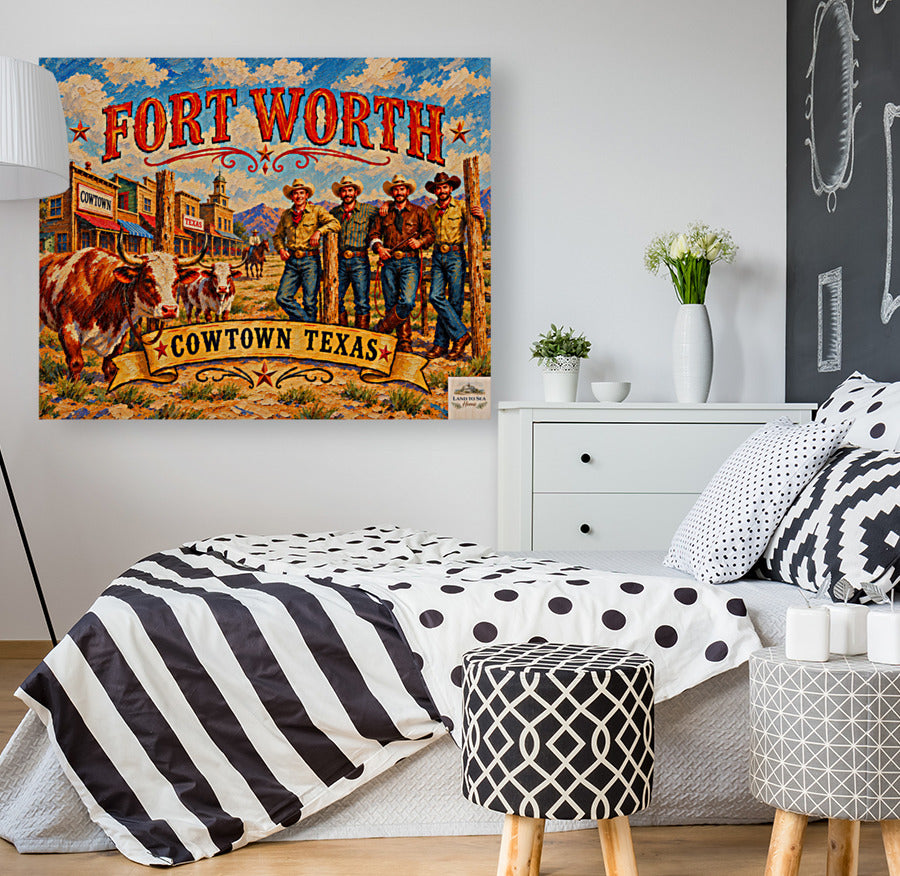 Ft. Worth Cowtown Texas| Western-Art-Animal|  Prints, Canvas, Wood, or Metal Art
