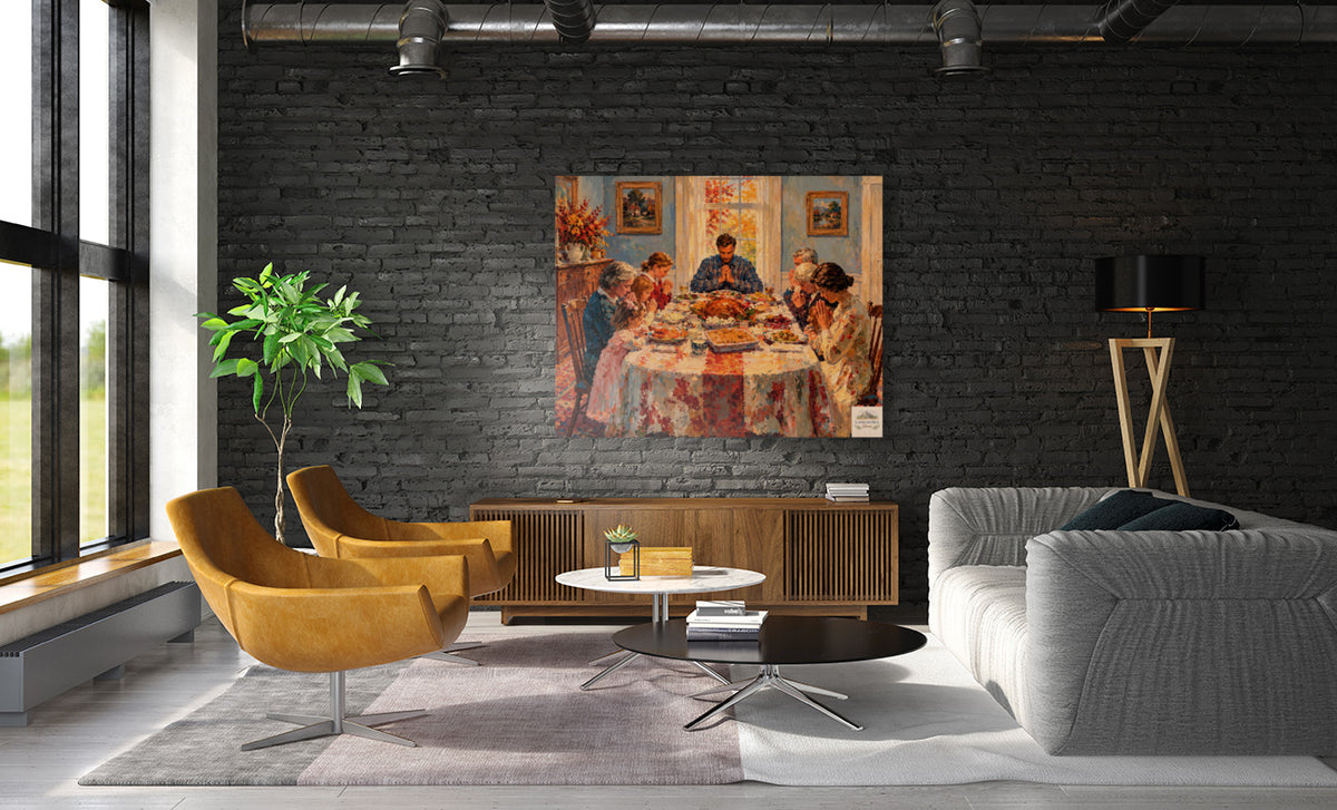 Happy Thanksgiving Give Thanks| Celebrate The Holiday- Giclee Paper- Wood- Metal- Canvas